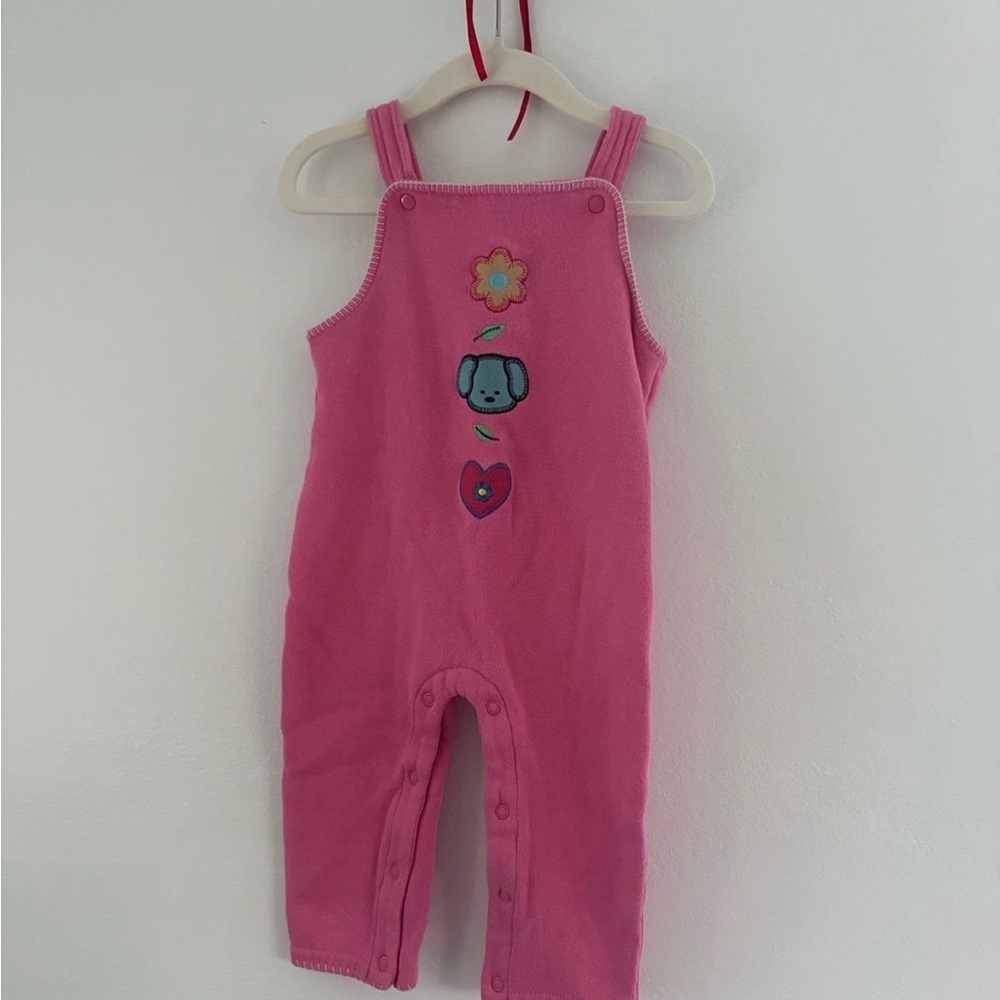 Pink girls overalls